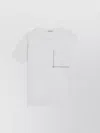Brunello Cucinelli White Cotton T-shirt With Shiny Pocket In Gray