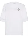 Brunello Cucinelli Logo-embroidered T-shirt In White