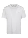 Brunello Cucinelli Cotton-linen Striped T-shirt In White