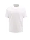 Brunello Cucinelli Cotton T-shirt With Contrasting Profiles In White