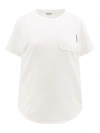 BRUNELLO CUCINELLI COTTON T-SHIRT WITH ICONIC JEWEL APPLICATION