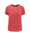 Brunello Cucinelli Cotton T-shirt With Monili Detail In Red