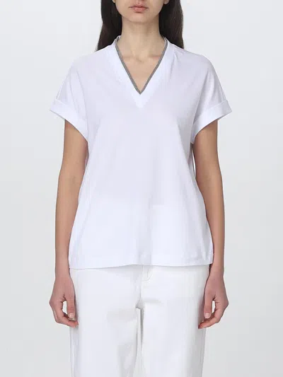 Brunello Cucinelli T-shirt  Woman Color White