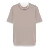 Brunello Cucinelli T-shirt With Layered Design