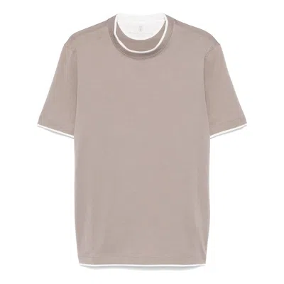 BRUNELLO CUCINELLI COTTON T SHIRTS