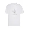 Brunello Cucinelli Cotton Anamnesis Print T-shirt In White