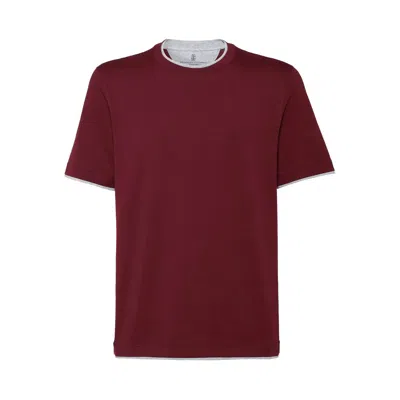 BRUNELLO CUCINELLI COTTON T SHIRTS