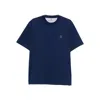 Brunello Cucinelli Classic Round Neck Cotton T-shirt In Blue