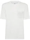 Brunello Cucinelli Patch-pocket Cotton T-shirt In Off White