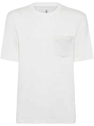 Brunello Cucinelli Patch-pocket Cotton T-shirt In White