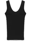 Brunello Cucinelli Cotton Tank Top In Black