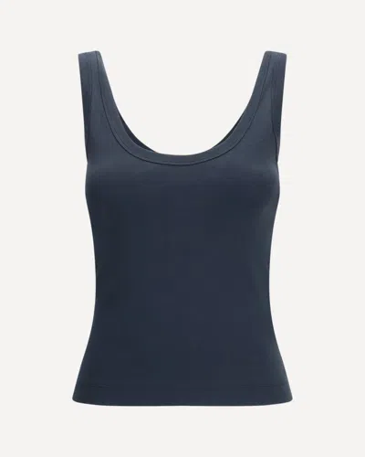 Brunello Cucinelli Cotton Tank Top In Blue