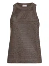 Brunello Cucinelli Cotton Tank Top In Multi