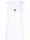 Brunello Cucinelli Cotton Tank Top In White