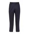 Brunello Cucinelli Men's Virgin Wool Flannel Leisure Fit Trousers In Black