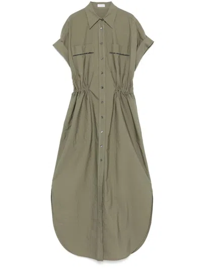 BRUNELLO CUCINELLI BRUNELLO CUCINELLI COTTON TECHNO CHEMISIER DRESS