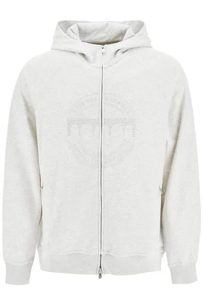 Brunello Cucinelli Cotton Techno Hoodie With Hood. In Gray