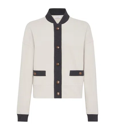 BRUNELLO CUCINELLI COTTON TERRY CARDIGAN