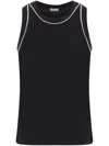 Brunello Cucinelli Monile Sleeveless Crew Neck Tank Top In Black