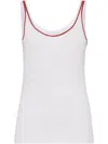 Brunello Cucinelli Women Cotton Top With Shiny Piping In White