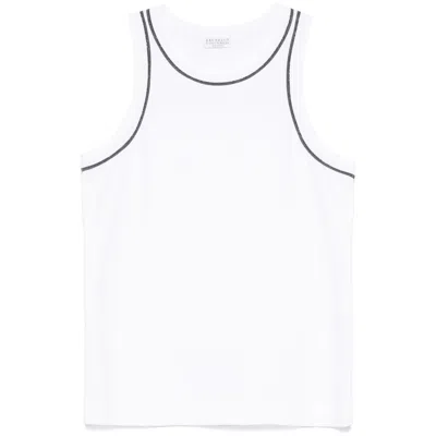 Brunello Cucinelli Cotton Tops In White