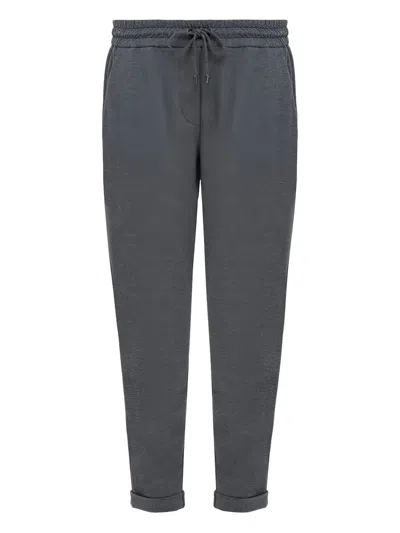 Brunello Cucinelli Cotton Track Pants In Blue