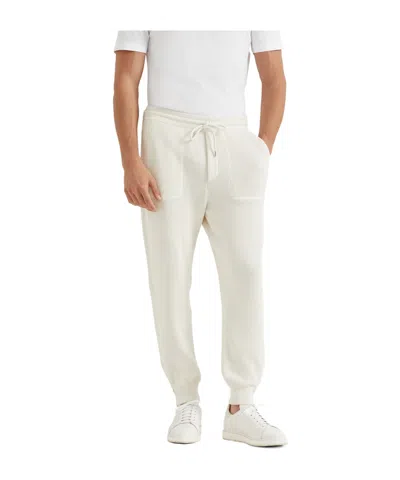 Brunello Cucinelli Cotton Track Pants In True Color