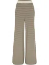 Brunello Cucinelli Cotton-knit Stripe Trousers In Brown