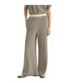 Brunello Cucinelli Cotton-knit Stripe Trousers In Nude