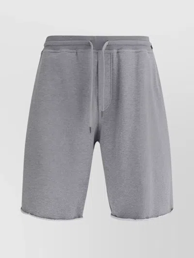 Brunello Cucinelli Cotton Tracksuit Shorts Elastic Waistband In Gray