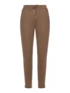 Brunello Cucinelli Drawstring-waist Tapered Trousers In Brown