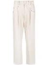 Brunello Cucinelli Cotton Trousers In Gray