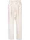 Brunello Cucinelli Cotton Trousers In Gray