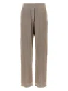 Brunello Cucinelli Ribbed Texture Trousers Elasticated Waistband In Neutral