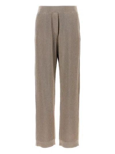 Brunello Cucinelli Cotton Trousers In Multi