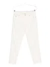 Brunello Cucinelli Cotton Trousers With Belt Loops And Rolled Cuffs In White