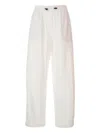 Brunello Cucinelli Hose Mit Elastischem Bund In White