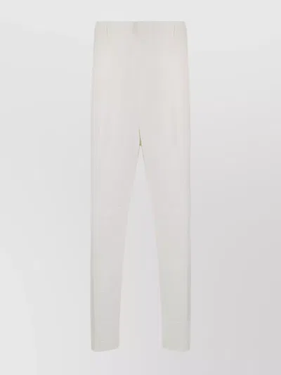 Brunello Cucinelli Cotton Trousers Belt Loops In White