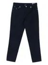 Brunello Cucinelli Italian Fit Trousers In Navy Blue Cotton Corduroy In Blue