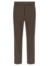 Brunello Cucinelli Tailored Trousers With Back Pocket And Belt Loops In Brown
