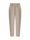 Brunello Cucinelli Cotton Trousers In Cacao