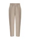 Brunello Cucinelli Cotton Trousers In Cacao