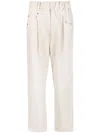 Brunello Cucinelli Cotton Trousers In Gray