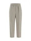 Brunello Cucinelli Cotton Trousers In Light Desert