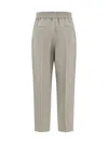 Brunello Cucinelli Cotton Trousers In Light Desert