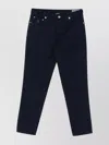Brunello Cucinelli Italian Fit Trousers In Navy Blue Cotton Corduroy In Black