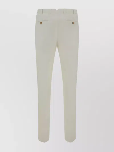 Brunello Cucinelli Cotton Trousers Monochrome Pattern In Neutral