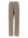 Brunello Cucinelli Ribbed Texture Trousers Elasticated Waistband In Neutral