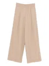 Brunello Cucinelli Cotton Trousers Wide Leg Side And Back Pockets In Neutral