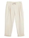 Brunello Cucinelli Cotton Trousers In Neutrals
